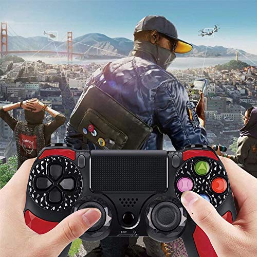 Lioeo PS4 Controller Dual Shock 4 Wireless Controller for Sony Playstation 4/PS4 Pro/PS4 Slim/Windows PC/TV Remote with Sixaxis, Bluetooth,Multi-Touch Clickable Touch Pad,3.5mm Headset Jack (Ruby)