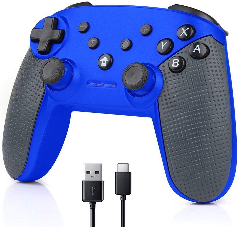 Lioeo Nintendo Switch Wireless Controller Blue Gaming Gamepads Remote Joysticks Wireless for Nintendo Switch Accessories Games for Nintendo Switch, Windows PC